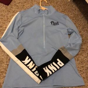 Light Teal Pink Half Zip